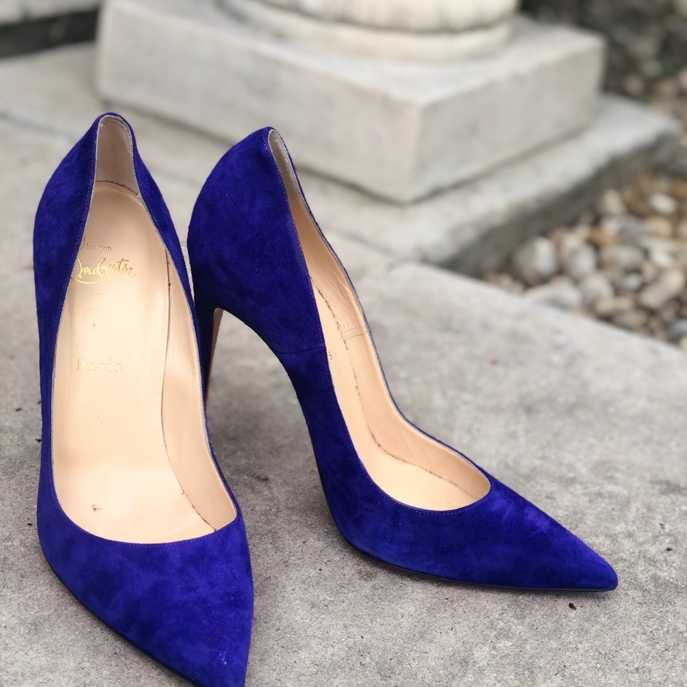 Christian Louboutin -kate 120 veau velours purple